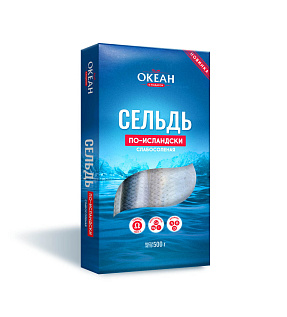 Сельдь атлантическая филе б/к в/м "По-исландски" 500 гр